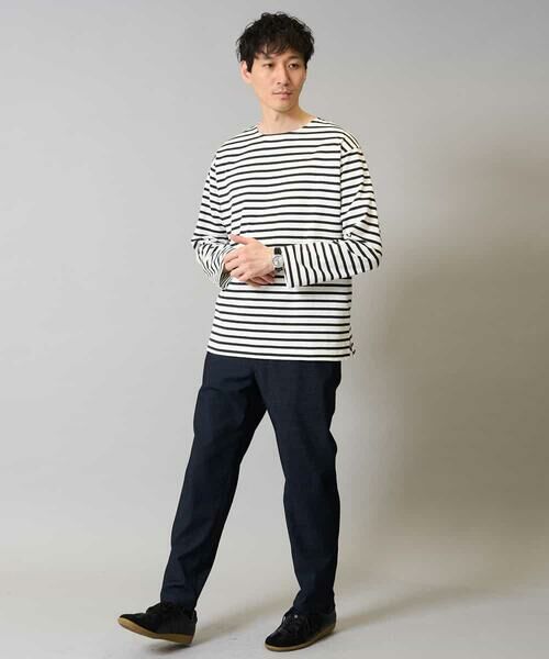 a.v.v / アー・ヴェ・ヴェ カットソー | 【綿100％】ボーダーワイドシルエットカットソー　長袖　ロンT | 詳細3