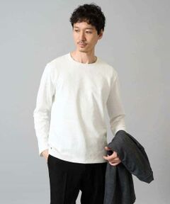 a.v.v / アー・ヴェ・ヴェ カットソー | 【イージーケア/洗濯機で洗える】幾何ジャカードクルーネックＴシャツ　〈ON/OFF SERIES〉