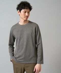 a.v.v / アー・ヴェ・ヴェ カットソー | 【イージーケア/洗濯機で洗える】幾何ジャカードクルーネックＴシャツ　〈ON/OFF SERIES〉