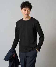 a.v.v / アー・ヴェ・ヴェ カットソー | 【イージーケア/洗濯機で洗える】幾何ジャカードクルーネックＴシャツ　〈ON/OFF SERIES〉