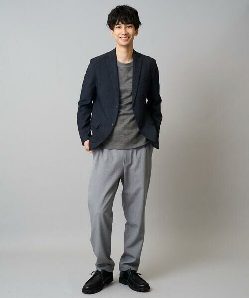 a.v.v / アー・ヴェ・ヴェ カットソー | 【イージーケア/洗濯機で洗える】幾何ジャカードクルーネックＴシャツ　〈ON/OFF SERIES〉 | 詳細12