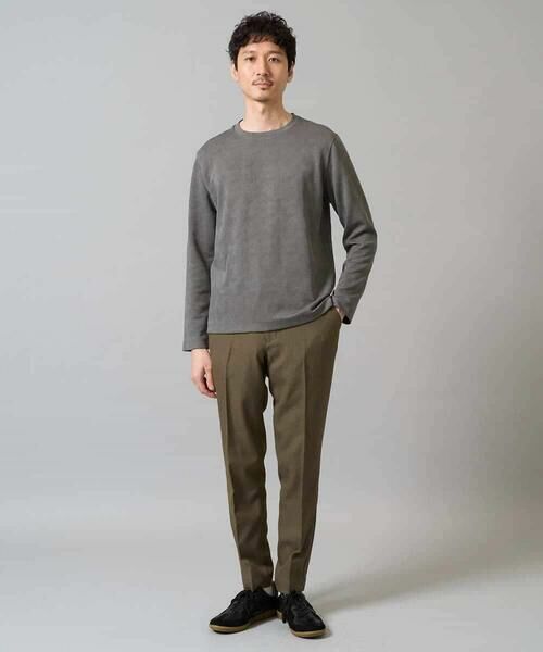 a.v.v / アー・ヴェ・ヴェ カットソー | 【イージーケア/洗濯機で洗える】幾何ジャカードクルーネックＴシャツ　〈ON/OFF SERIES〉 | 詳細13