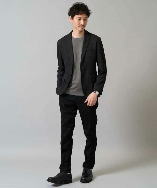 a.v.v / アー・ヴェ・ヴェ カットソー | 【イージーケア/洗濯機で洗える】幾何ジャカードクルーネックＴシャツ　〈ON/OFF SERIES〉 | 詳細17