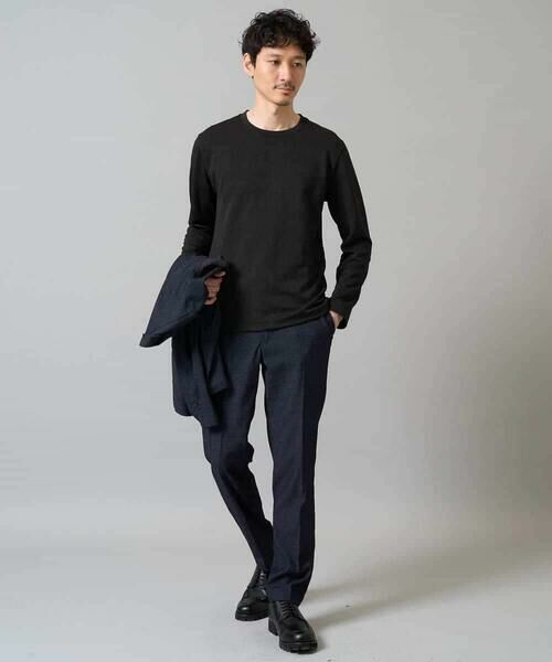 a.v.v / アー・ヴェ・ヴェ カットソー | 【イージーケア/洗濯機で洗える】幾何ジャカードクルーネックＴシャツ　〈ON/OFF SERIES〉 | 詳細20