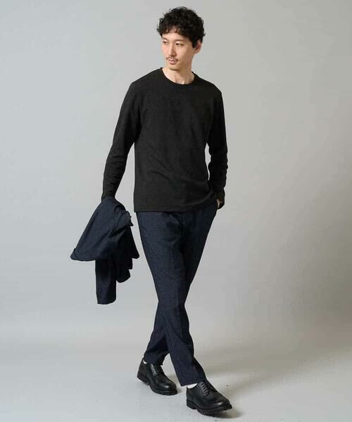 a.v.v / アー・ヴェ・ヴェ カットソー | 【イージーケア/洗濯機で洗える】幾何ジャカードクルーネックＴシャツ　〈ON/OFF SERIES〉 | 詳細21