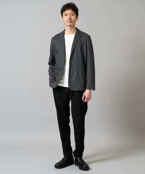 a.v.v / アー・ヴェ・ヴェ カットソー | 【イージーケア/洗濯機で洗える】幾何ジャカードクルーネックＴシャツ　〈ON/OFF SERIES〉 | 詳細3