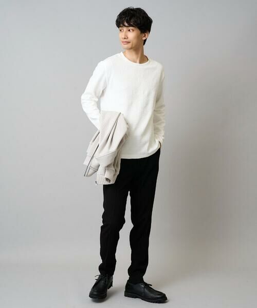 a.v.v / アー・ヴェ・ヴェ カットソー | 【イージーケア/洗濯機で洗える】幾何ジャカードクルーネックＴシャツ　〈ON/OFF SERIES〉 | 詳細7