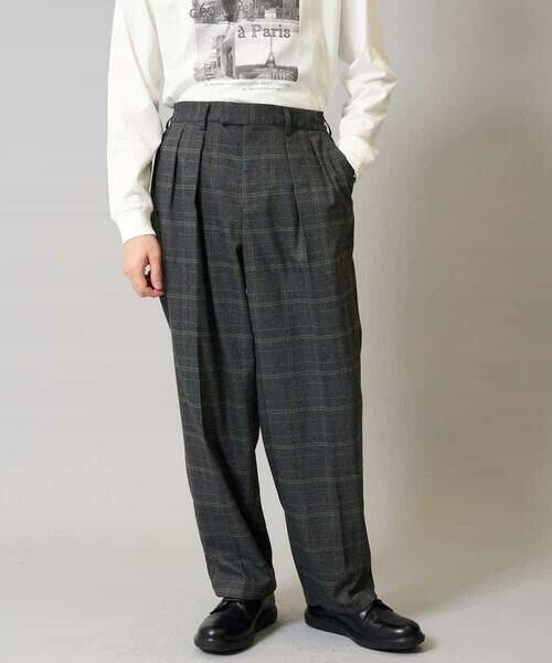 a.v.v / アー・ヴェ・ヴェ その他パンツ | 【洗濯機で洗える/ストレッチ】チェック柄2タックワイドイージースラックス | 詳細12