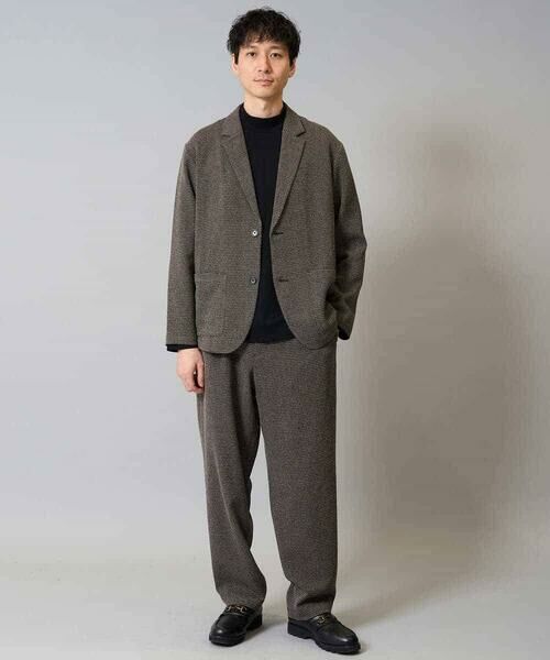 a.v.v / アー・ヴェ・ヴェ その他パンツ | 【イージーケア/シワになりにくい】ツイードストレッチワンタックワイドイージースラックス【洗濯機で洗える】 | 詳細1