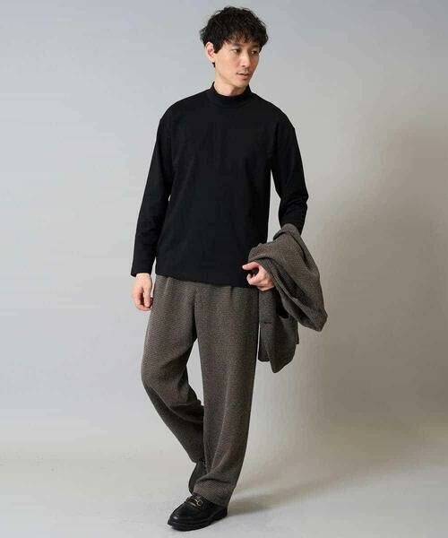 a.v.v / アー・ヴェ・ヴェ その他パンツ | 【イージーケア/シワになりにくい】ツイードストレッチワンタックワイドイージースラックス【洗濯機で洗える】 | 詳細10