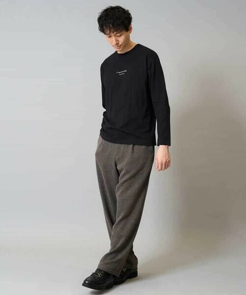 a.v.v / アー・ヴェ・ヴェ その他パンツ | 【イージーケア/シワになりにくい】ツイードストレッチワンタックワイドイージースラックス【洗濯機で洗える】 | 詳細17