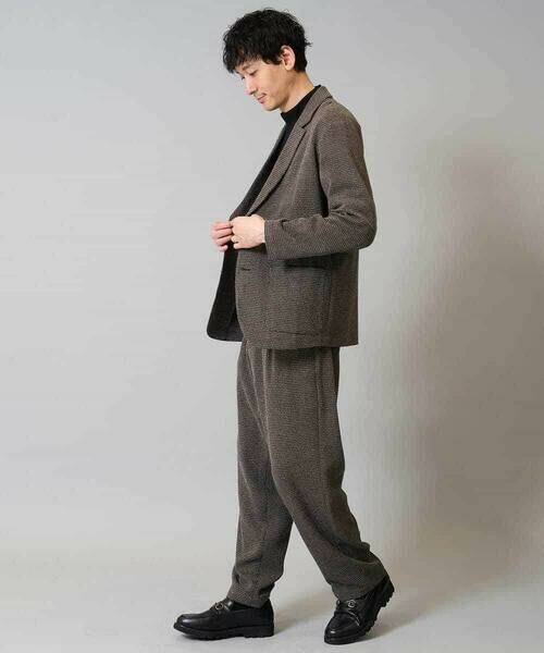 a.v.v / アー・ヴェ・ヴェ その他パンツ | 【イージーケア/シワになりにくい】ツイードストレッチワンタックワイドイージースラックス【洗濯機で洗える】 | 詳細4