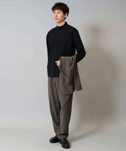 a.v.v / アー・ヴェ・ヴェ その他パンツ | 【イージーケア/シワになりにくい】ツイードストレッチワンタックワイドイージースラックス【洗濯機で洗える】 | 詳細8