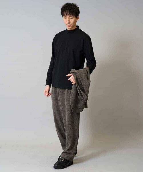 a.v.v / アー・ヴェ・ヴェ その他パンツ | 【イージーケア/シワになりにくい】ツイードストレッチワンタックワイドイージースラックス【洗濯機で洗える】 | 詳細9