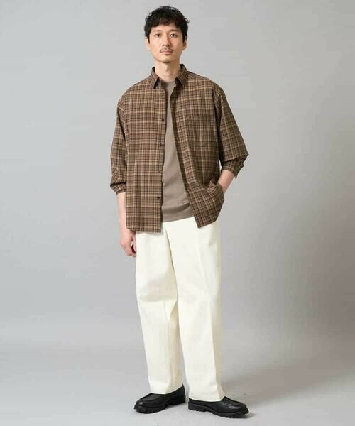 a.v.v / アー・ヴェ・ヴェ チノ・ワークパンツ | 【イージーケア/毛玉になりにくい】ワンタックワイドデニムスラックス【ストレッチ/洗濯機で洗える】 | 詳細1