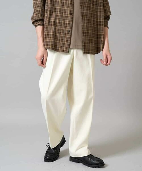 a.v.v / アー・ヴェ・ヴェ チノ・ワークパンツ | 【イージーケア/毛玉になりにくい】ワンタックワイドデニムスラックス【ストレッチ/洗濯機で洗える】 | 詳細8