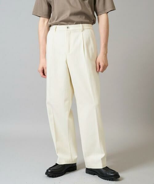 a.v.v / アー・ヴェ・ヴェ チノ・ワークパンツ | 【イージーケア/毛玉になりにくい】ワンタックワイドデニムスラックス【ストレッチ/洗濯機で洗える】 | 詳細9
