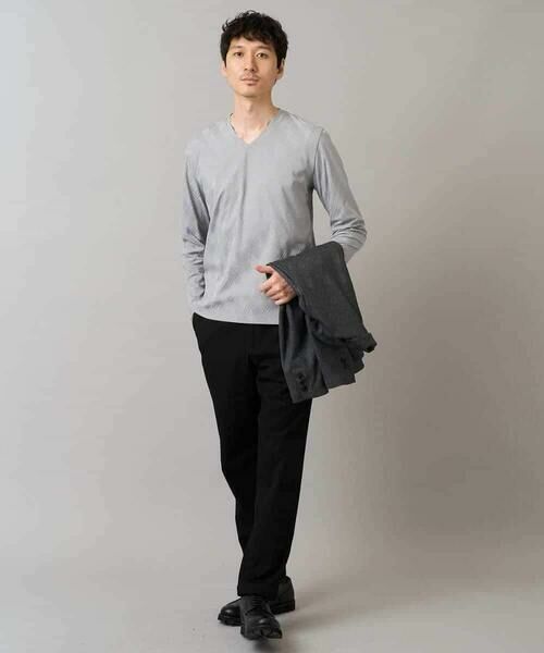 a.v.v / アー・ヴェ・ヴェ チノ・ワークパンツ | 【イージーケア】デニムライクストレッチ裏起毛テーパードパンツ【洗濯機で洗える】〈ON/OFF SERIES〉 | 詳細28