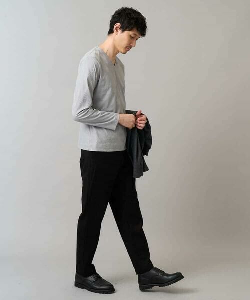 a.v.v / アー・ヴェ・ヴェ チノ・ワークパンツ | 【イージーケア】デニムライクストレッチ裏起毛テーパードパンツ【洗濯機で洗える】〈ON/OFF SERIES〉 | 詳細30