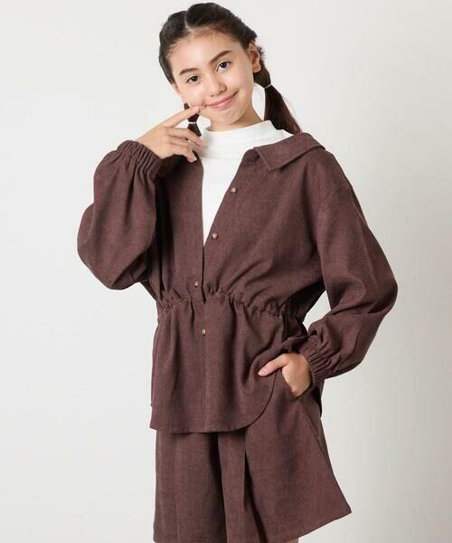 a.v.v / アー・ヴェ・ヴェ シャツ・ブラウス | 【セットアップ可能】[120-160]ブライトコールレイヤードフウブラウス | 詳細13