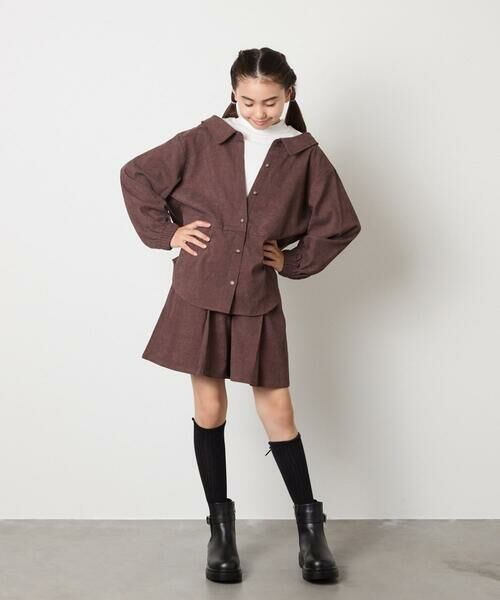 a.v.v / アー・ヴェ・ヴェ シャツ・ブラウス | 【セットアップ可能】[120-160]ブライトコールレイヤードフウブラウス | 詳細15