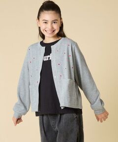 [130-160]ハート刺繍カーディガン