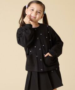 a.v.v / アー・ヴェ・ヴェ カーディガン・ボレロ | [130-160]ハート刺繍カーディガン