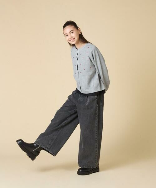 a.v.v / アー・ヴェ・ヴェ カーディガン・ボレロ | [130-160]ハート刺繍カーディガン | 詳細5