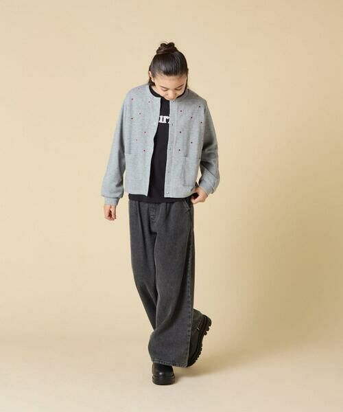 a.v.v / アー・ヴェ・ヴェ カーディガン・ボレロ | [130-160]ハート刺繍カーディガン | 詳細7