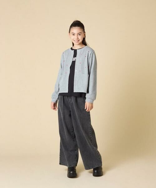 a.v.v / アー・ヴェ・ヴェ カーディガン・ボレロ | [130-160]ハート刺繍カーディガン | 詳細9