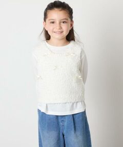 a.v.v / アー・ヴェ・ヴェ ニット・セーター | [120-160]リボンヤーンニットベストセット