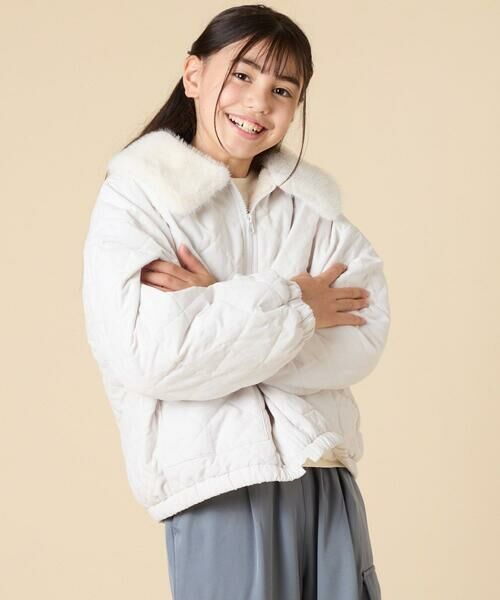 a.v.v / アー・ヴェ・ヴェ その他アウター | [130-160]【お家で洗える】衿付きキルトボアジャケット | 詳細1