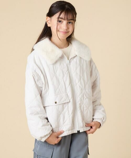 a.v.v / アー・ヴェ・ヴェ その他アウター | [130-160]【お家で洗える】衿付きキルトボアジャケット | 詳細2