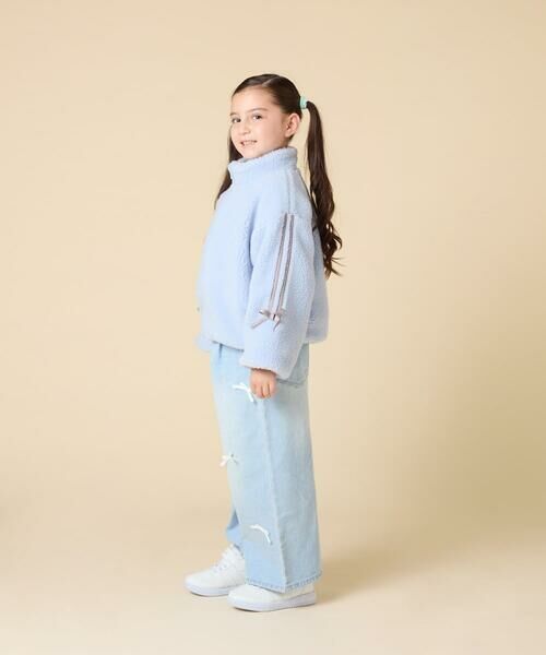 a.v.v / アー・ヴェ・ヴェ その他アウター | 【お家で洗える/ラインリボンがカワイイ/今から冬まで長く着られる】[120-160]ラインスリーブボアブルゾン | 詳細10