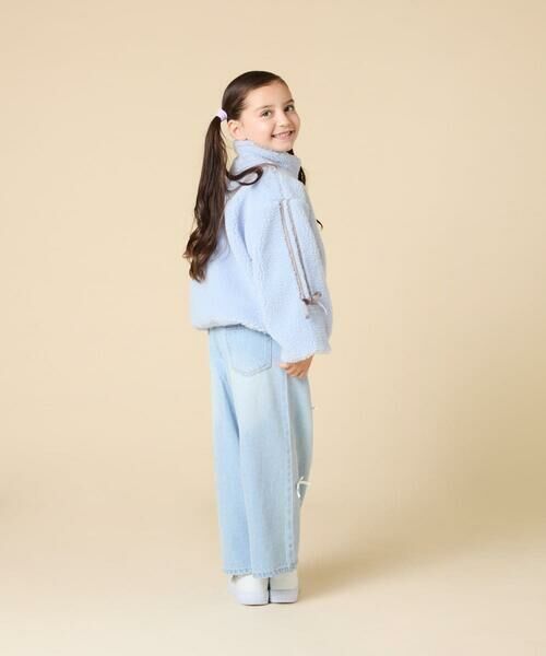 a.v.v / アー・ヴェ・ヴェ その他アウター | 【お家で洗える/ラインリボンがカワイイ/今から冬まで長く着られる】[120-160]ラインスリーブボアブルゾン | 詳細11