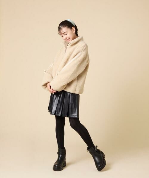 a.v.v / アー・ヴェ・ヴェ その他アウター | 【お家で洗える/ラインリボンがカワイイ/今から冬まで長く着られる】[120-160]ラインスリーブボアブルゾン | 詳細16