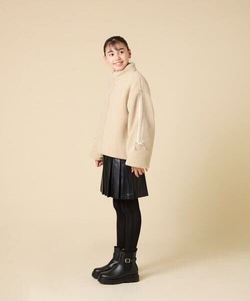 a.v.v / アー・ヴェ・ヴェ その他アウター | 【お家で洗える/ラインリボンがカワイイ/今から冬まで長く着られる】[120-160]ラインスリーブボアブルゾン | 詳細21