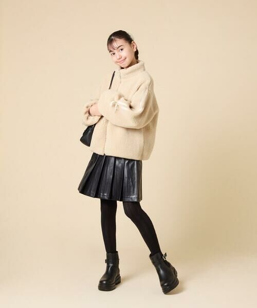 a.v.v / アー・ヴェ・ヴェ その他アウター | 【お家で洗える/ラインリボンがカワイイ/今から冬まで長く着られる】[120-160]ラインスリーブボアブルゾン | 詳細23