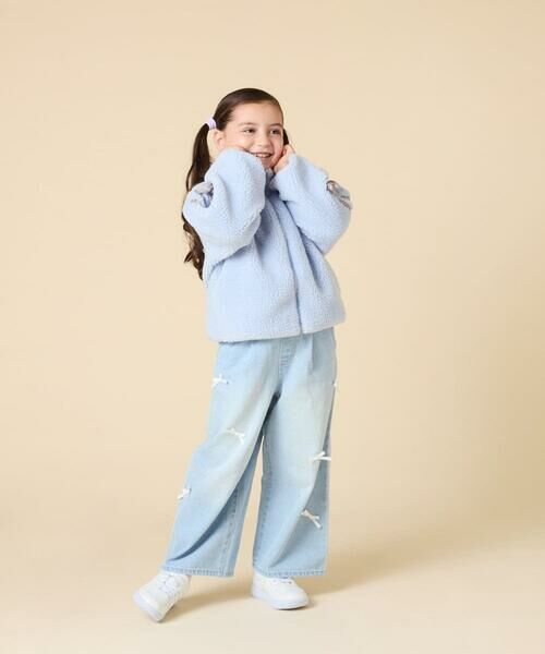 a.v.v / アー・ヴェ・ヴェ その他アウター | 【お家で洗える/ラインリボンがカワイイ/今から冬まで長く着られる】[120-160]ラインスリーブボアブルゾン | 詳細7