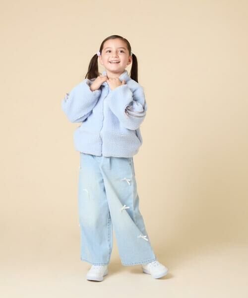 a.v.v / アー・ヴェ・ヴェ その他アウター | 【お家で洗える/ラインリボンがカワイイ/今から冬まで長く着られる】[120-160]ラインスリーブボアブルゾン | 詳細8