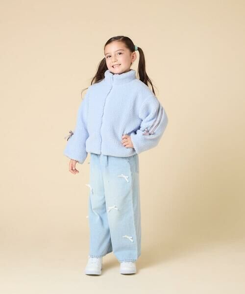 a.v.v / アー・ヴェ・ヴェ その他アウター | 【お家で洗える/ラインリボンがカワイイ/今から冬まで長く着られる】[120-160]ラインスリーブボアブルゾン | 詳細9