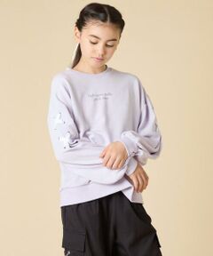 a.v.v / アー・ヴェ・ヴェ カットソー | [120-160]【人気NO.1トップス！/袖レースアップ/プチロゴ/通学にもオススメ】レースアップスリーブトレーナー