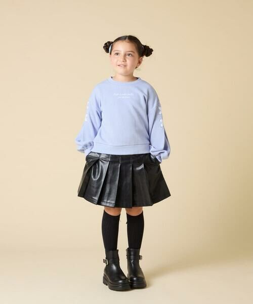 a.v.v / アー・ヴェ・ヴェ カットソー | [120-160]【人気NO.1トップス！/袖レースアップ/プチロゴ/通学にもオススメ】レースアップスリーブトレーナー | 詳細10