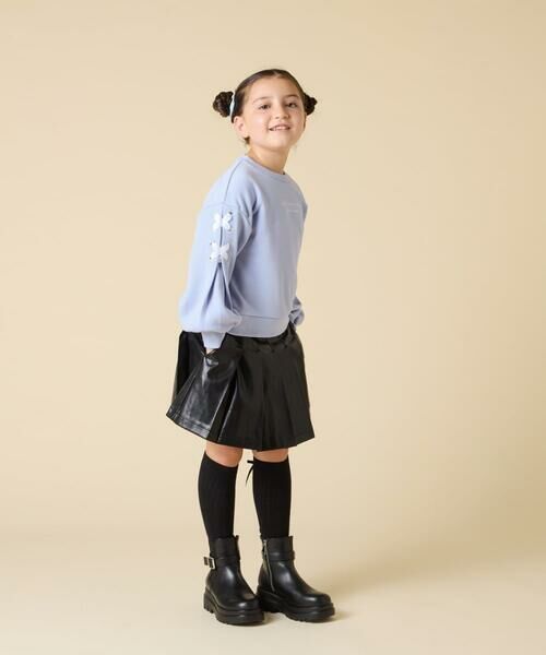 a.v.v / アー・ヴェ・ヴェ カットソー | [120-160]【人気NO.1トップス！/袖レースアップ/プチロゴ/通学にもオススメ】レースアップスリーブトレーナー | 詳細11