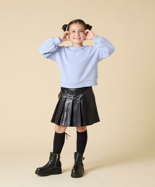 a.v.v / アー・ヴェ・ヴェ カットソー | [120-160]【人気NO.1トップス！/袖レースアップ/プチロゴ/通学にもオススメ】レースアップスリーブトレーナー | 詳細13