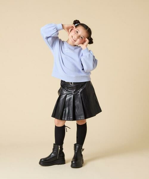 a.v.v / アー・ヴェ・ヴェ カットソー | [120-160]【人気NO.1トップス！/袖レースアップ/プチロゴ/通学にもオススメ】レースアップスリーブトレーナー | 詳細14