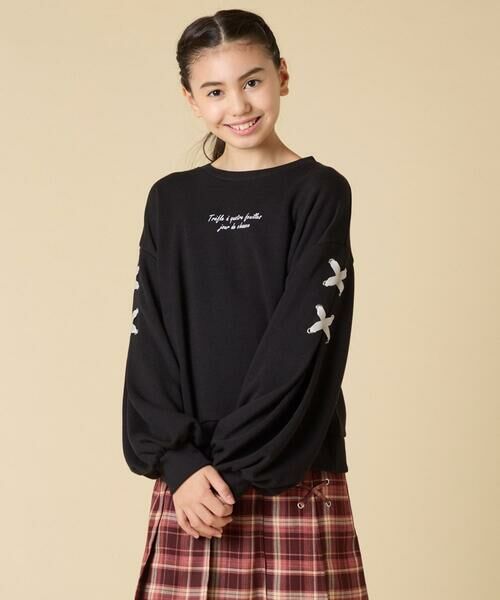 a.v.v / アー・ヴェ・ヴェ カットソー | [120-160]【人気NO.1トップス！/袖レースアップ/プチロゴ/通学にもオススメ】レースアップスリーブトレーナー | 詳細30