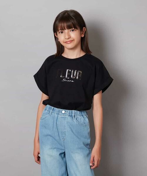 a.v.v / アー・ヴェ・ヴェ カットソー | [100-130]オーロラスパンコールロゴTシャツ | 詳細21