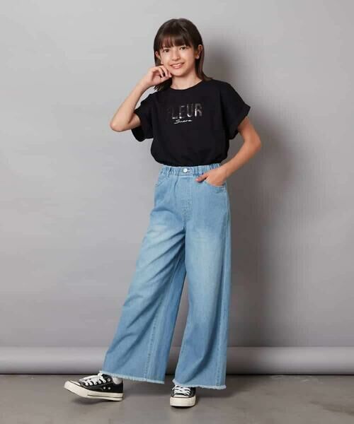 a.v.v / アー・ヴェ・ヴェ カットソー | [100-130]オーロラスパンコールロゴTシャツ | 詳細25