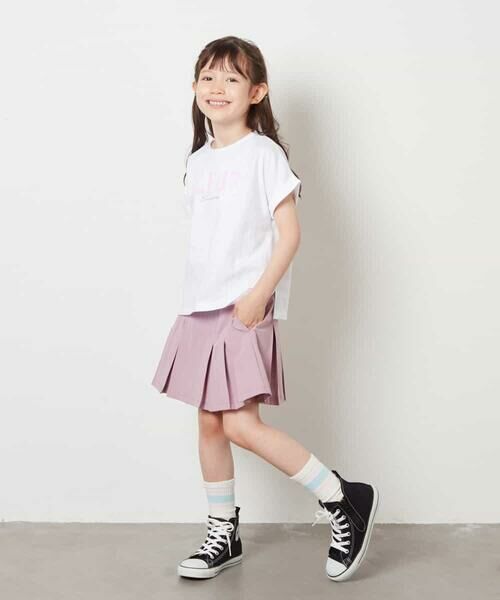 a.v.v / アー・ヴェ・ヴェ カットソー | 【毛玉になりにくい/安心の綿100％/イージーケア】[140-150]オーロラスパンコールロゴTシャツ | 詳細17